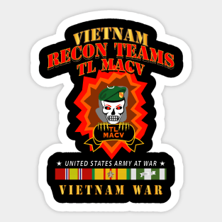 Recon Teams - TL MACV  - Vietnam War w VN SVC Sticker